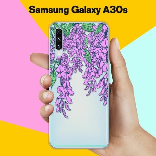 Силиконовый чехол Цветы фиолетовые на Samsung Galaxy A30s силиконовый чехол цветы фиолетовые на samsung galaxy a01 core