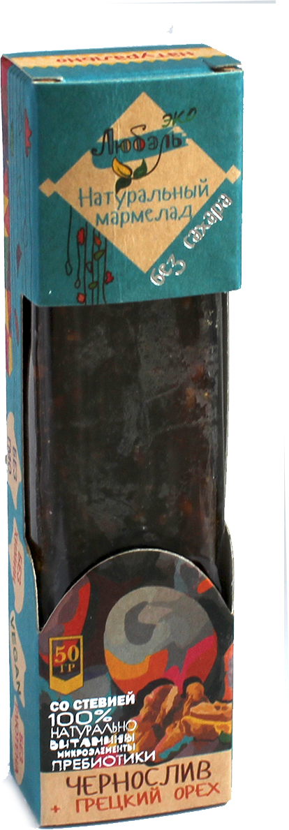 Натуральный мармелад-коктейль (мини) Чернослив с грецким орехом 50 гр. - фотография № 2