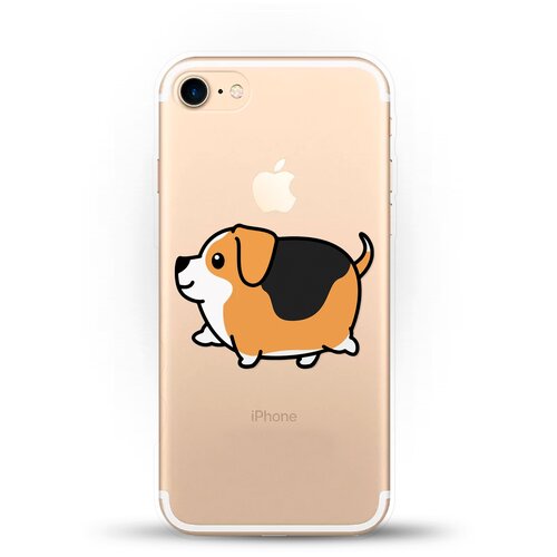 фото Силиконовый чехол толстый бигль на apple iphone 7 andy & paul