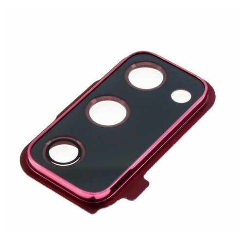 накладка силиконовая silicone cover для samsung galaxy s20 fe g780 чёрная Стекло задней камеры для Samsung G780 Galaxy S20 FE (в рамке) красный