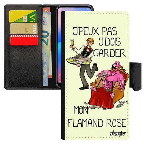 фото Чехол книжка на смартфон samsung galaxy s7 edge, "не могу - у меня фламинго!" пародия utaupia