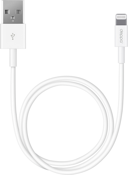 Кабель Deppa USB - Lightning 1.2м 2A White (Арт.72114)