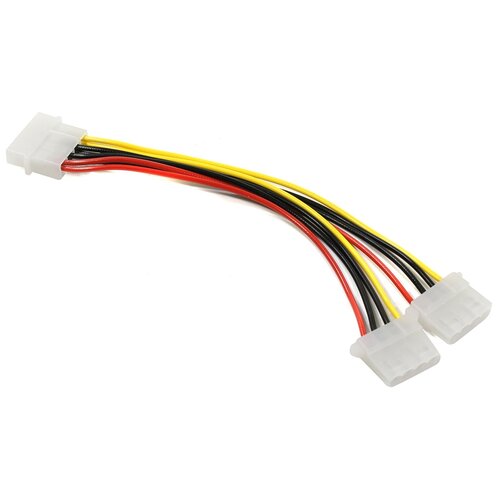 Переходник питания Orient C397 Molex штекер на 2 Molex гнезда разветвитель, кабель - 15см переходник питания 4pin molex sata