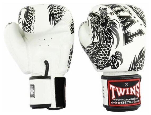 Боксерские перчатки TWINS FBGVL3-49 белые 12 унций