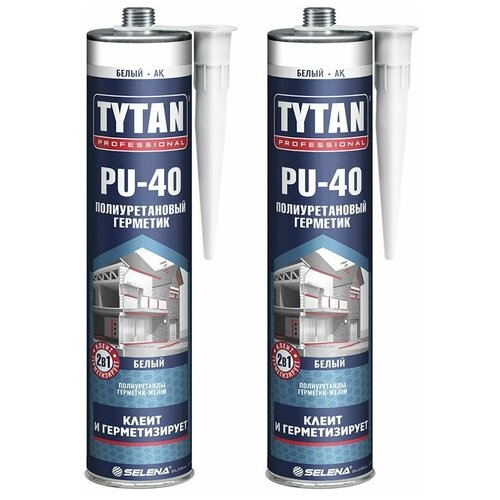 Герметик полиуретановый Tytan Professional PU 40, белый, 310 мл, 2 шт