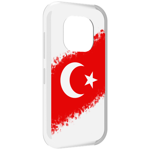 Чехол MyPads флаг Турции для Doogee V20 задняя-панель-накладка-бампер