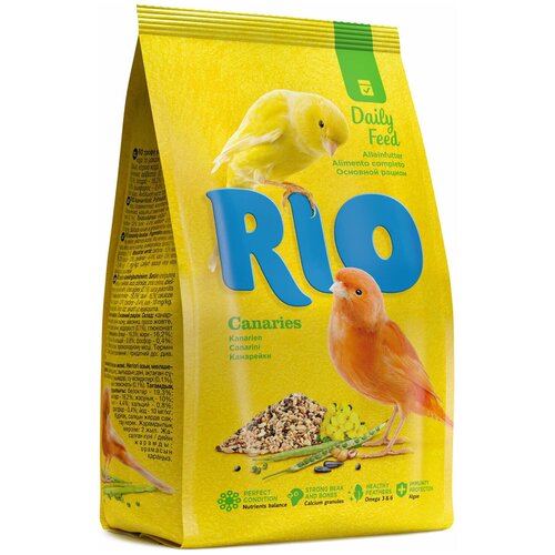 корм для птиц rio для канареек 1кг RIO корм Daily feed для канареек, 500 г