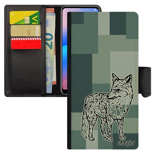 фото Чехол книжка на телефон samsung galaxy a50, "лиса" лис хитрая utaupia