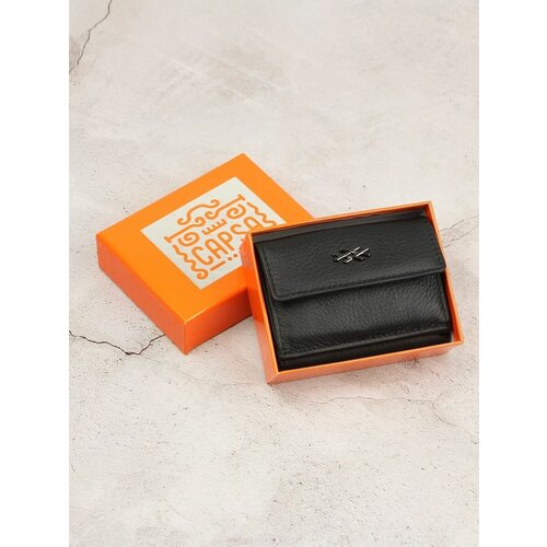Кошелек Capsa, черный короткий кошелек новинка весны мини кошелек с бахромой держатель для карт маленький кошелек для монет с пряжкой