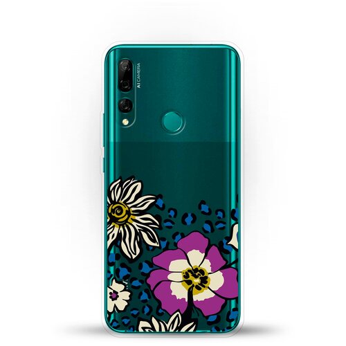 фото Силиконовый чехол цветы с узором на huawei y9 prime (2019) andy & paul