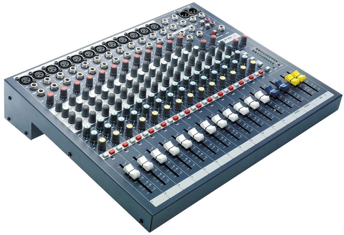 SOUNDCRAFT EPM12 - микшерный пульт, 12 mono + 2 stereo, 2 aux, 60мм фейдер