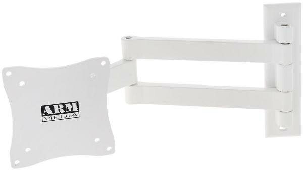 Кронштейн ARM Media LCD-7101 белый для LCD/LED ТВ 10-26 настенный 4 степени свободы VESA 75/100 max 15 кг