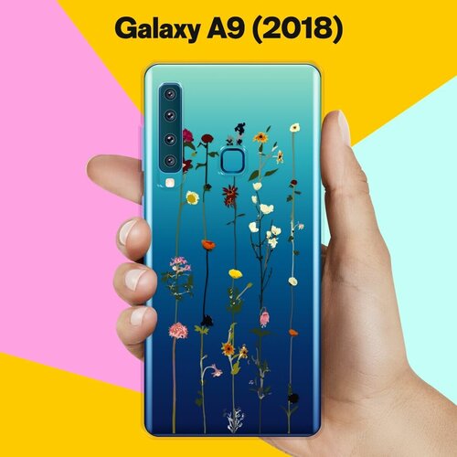 Силиконовый чехол на Samsung Galaxy A9 (2018) Цветы 50 / для Самсунг Галакси А9 2018