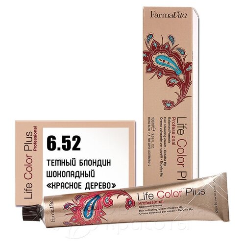 Farmavita Краска для волос Life Color Plus 6.52, Farmavita, Объем 100 мл