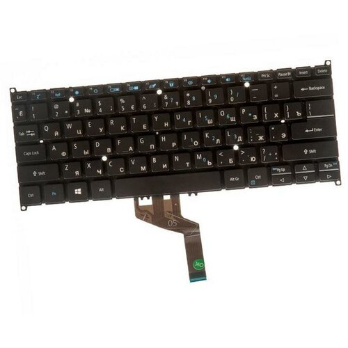 Клавиатура RocknParts для ноутбука Acer TravelMate P4 P414-51 черная клавиатура для ноутбука acer travelmate p4 p414 51 черная