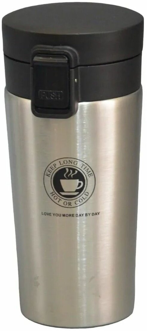 фото Термокружка металлическая автомобильная термостакан для кофе