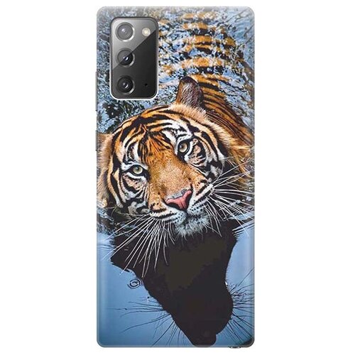 фото Чехол - накладка artcolor для samsung galaxy note 20 с принтом "тигр купается" re:pa
