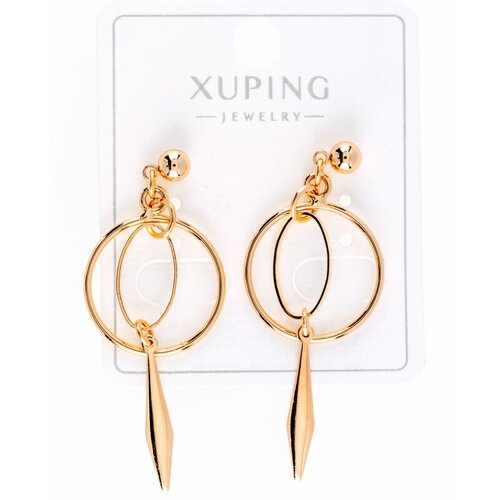 Серьги конго XUPING JEWELRY, золотой серьги женские бижутерия xuping матовые полосы