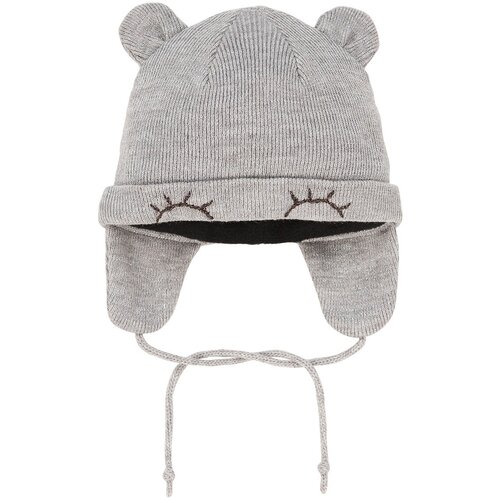 фото Шапка бини deux par deux, размер 2-3 года, серый