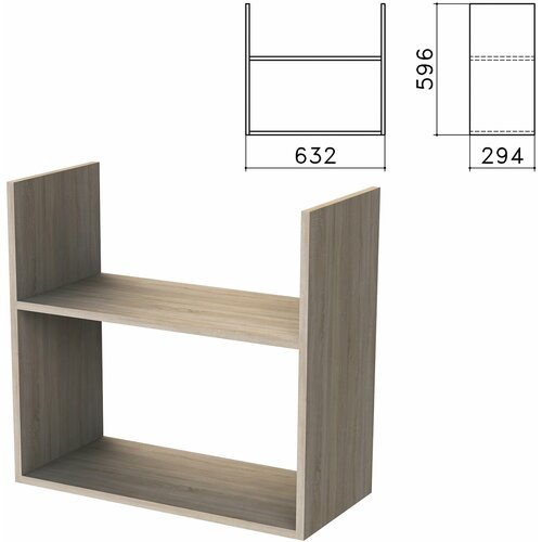 Полка навесная настенная бюджет бюджет, 632х294х596 мм, дуб, сонома (402668-091)