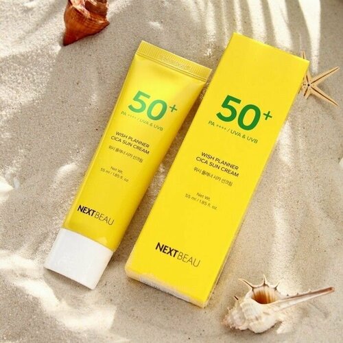 Солнцезащитный крем NEXTBEAU с азиатской центеллой SPF 50+ / PA++++, 55 мл