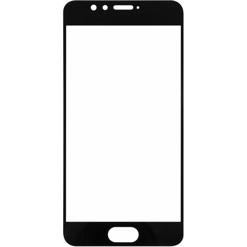 Защитный экран на смартфон Meizu M5s/Защита от царапин/Закаленное стекло/Олеофобное покрытие/на весь экран/черная рамка
