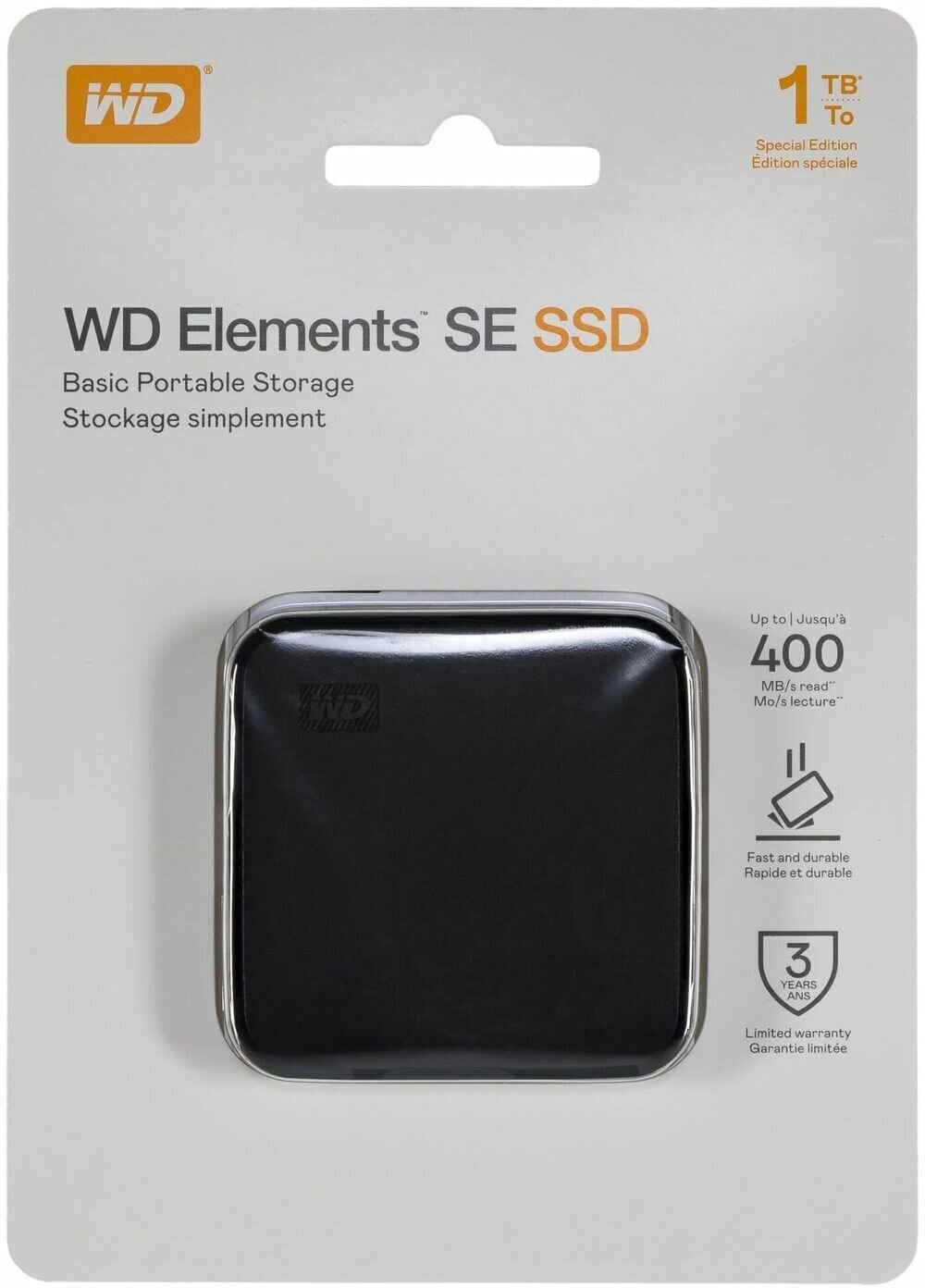 1 ТБ Внешний SSD Western Digital Elements SE 1 TB WDBAYN0010BBK-WESN