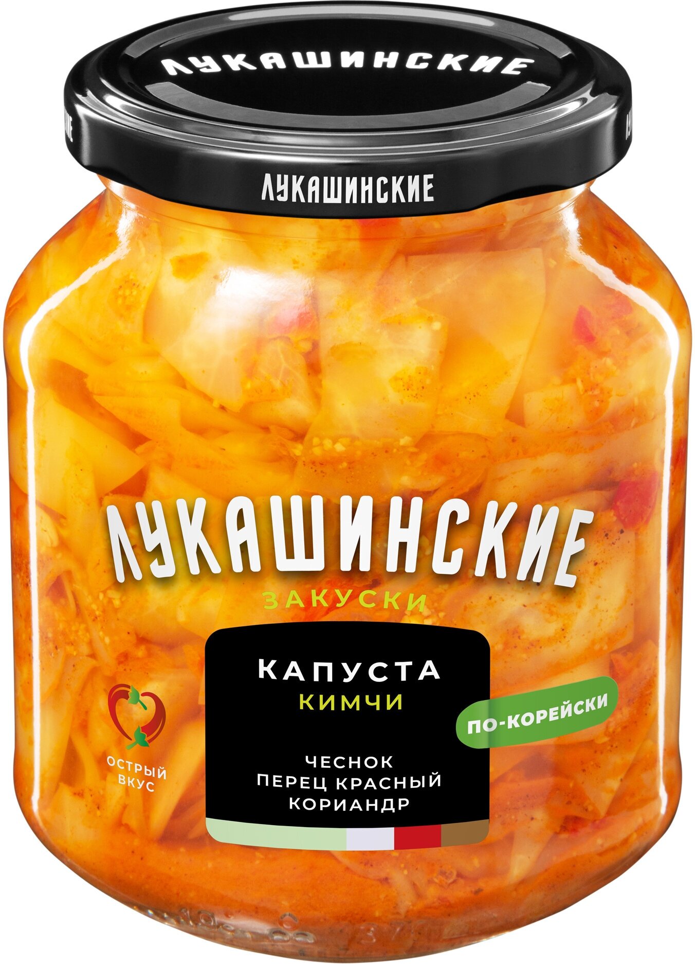 Капуста кимчи "Лукашинские" по-корейски 340г. 1 банка