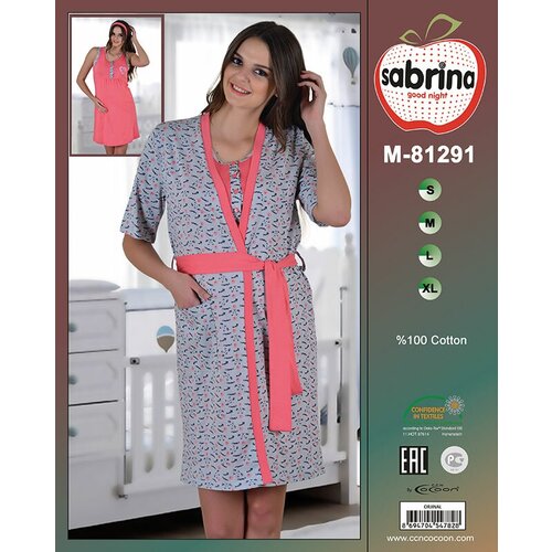 Комплект Sabrina, укороченный рукав, размер l, серый