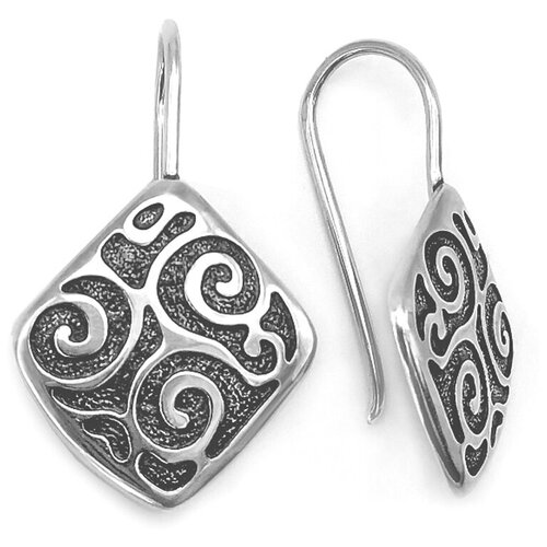 Серьги серебряные женские, серебро 925 пробы, ювелирное украшение Найроби, крупные, необычные, модные, вечерние, квадратные сережки, геометрия