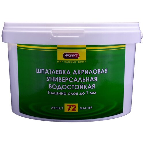 Шпатлевка Аквест 72 Мастер белый 3 кг 702₽