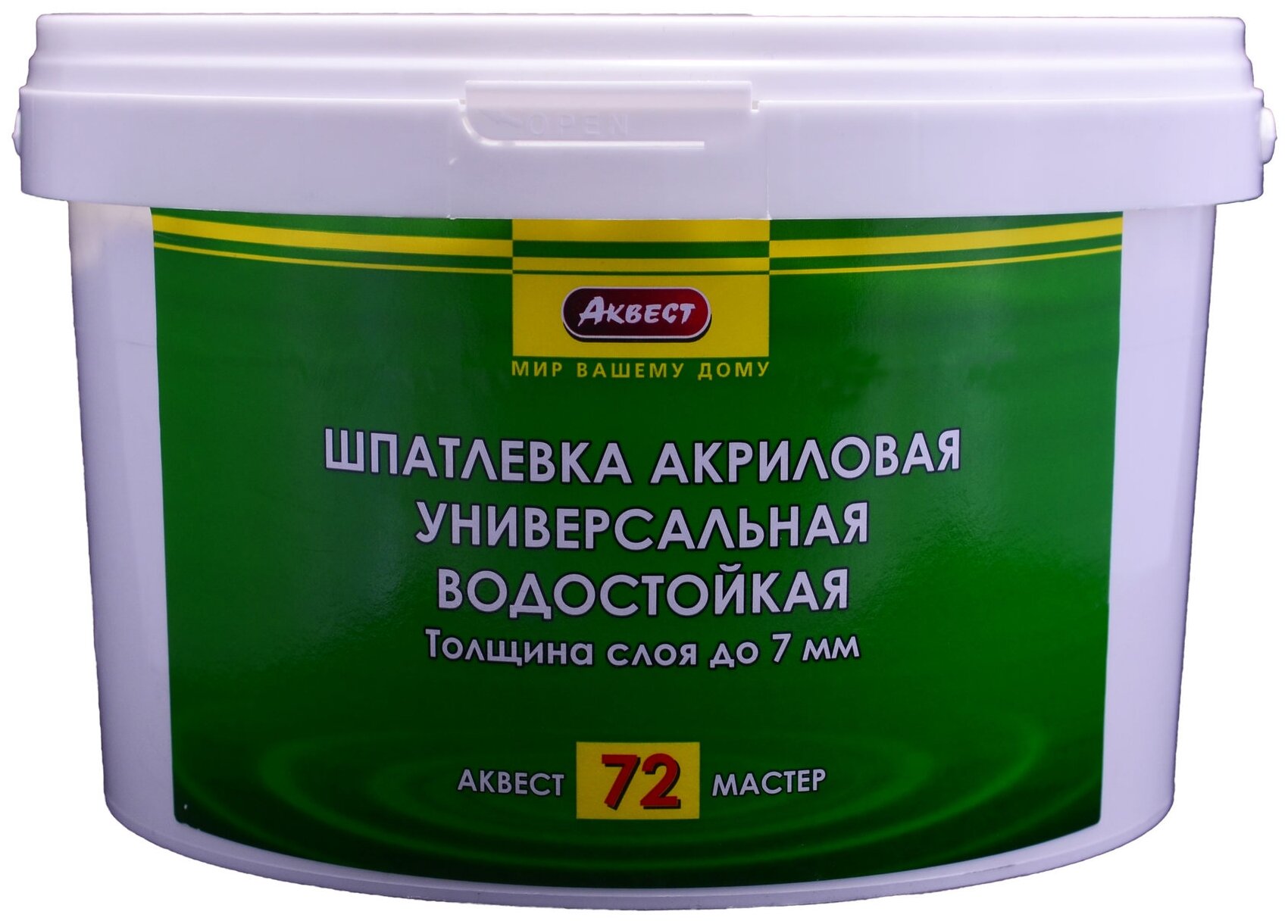 Аквест-72 шпатлевка акриловая универсальная водостойкая 3 кг