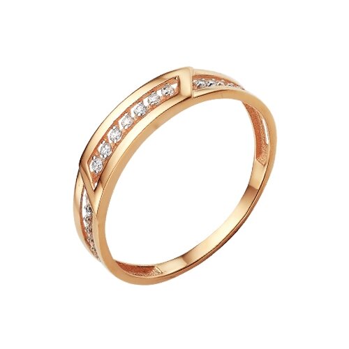 фото Сорокин золотое кольцо с фианитами 70142100, размер 17.5