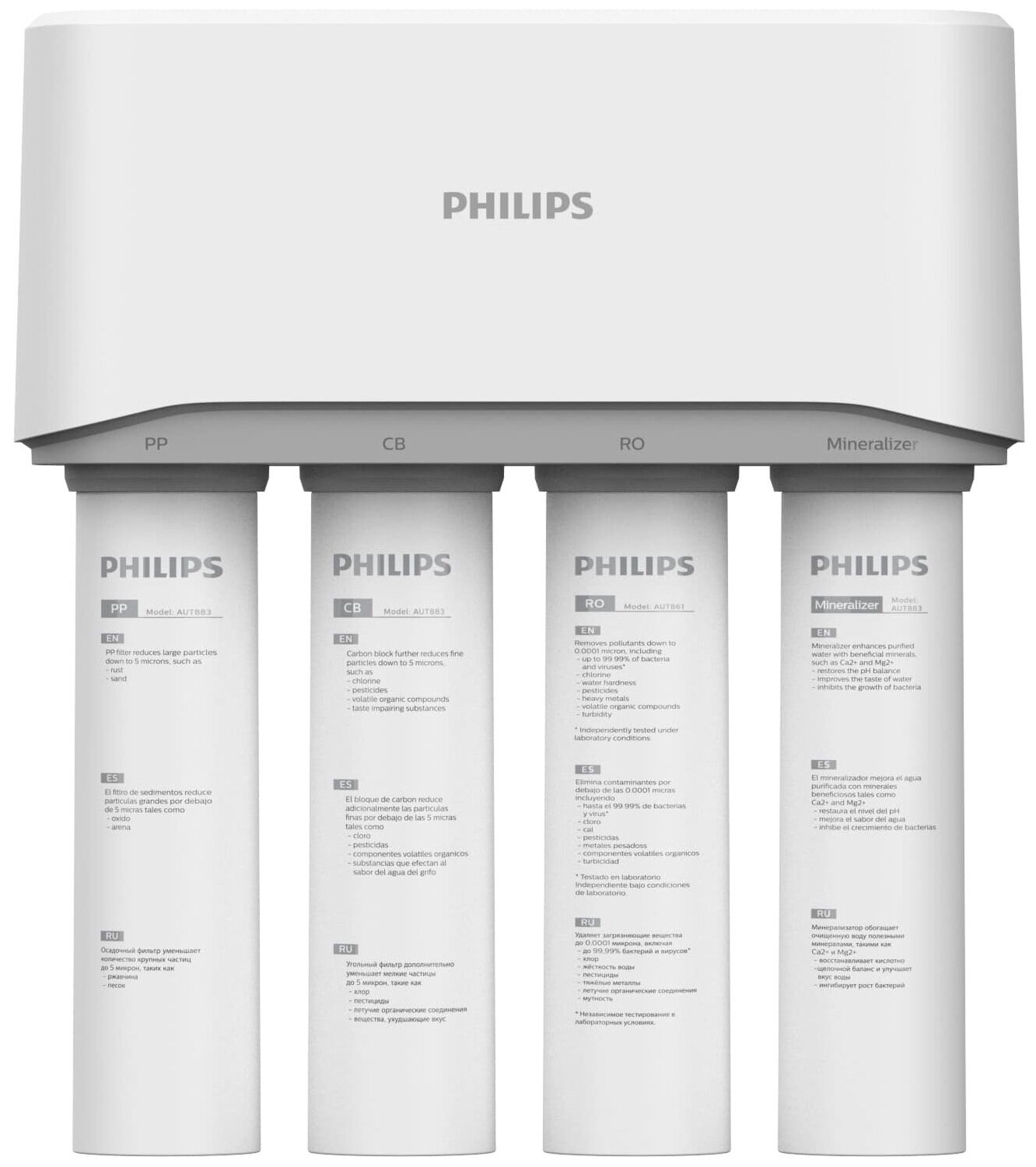 Обратноосмотическая система фильтрации с резервуаром для воды PHILIPS, AUT3268/10 - фотография № 2