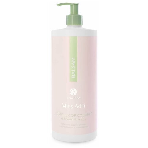 Восстанавливающий бальзам для волос ADRICOCO Miss Adri Complex of Coconut  & Marula Oil, 1000 мл