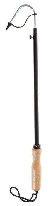 Багорик телескопический металлический, ручка деревянная, длина 46-75 см