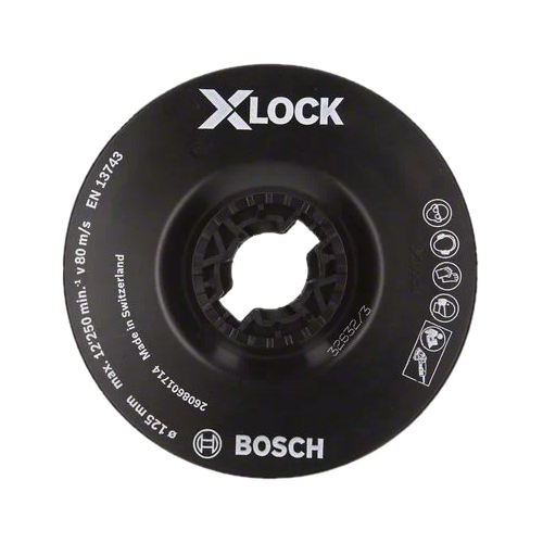 Тарелка для УШМ BOSCH X-Lock мягкая 2608601714, 125 мм, 1 шт.