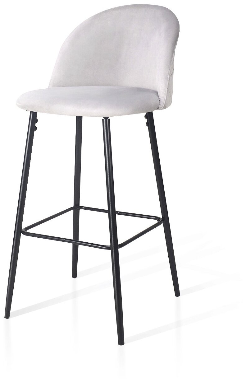 Барный стул byROOM Home Kalsarikannit GreyСтул барный мягкий высокий кухонный на ножках со спинкой Лофт BYROOM Home KALSARIKANNIT, серый