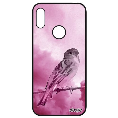 фото Чехол для смартфона huawei y6 2019, "воробей" воробьишка птенец utaupia