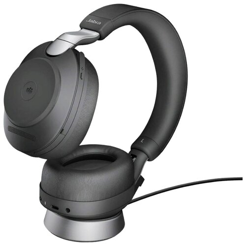 Jabra Evolve2 85 Link380a MS Stereo Desk Stand, черный jabra evolve2 85 ear cushion [14101 79] амбушюры для модели evolve 2 85 черный цвет 1 пара