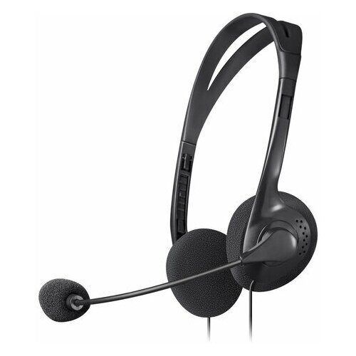 Наушники с микрофоном гарнитура DEFENDER HN-102 комплект 1 шт проводная 18 м стерео с оголовьем регулятор громкости 63102 69900₽