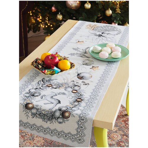 Гобелен салфетка новогодняя прямоугольная Магазин гобеленов 