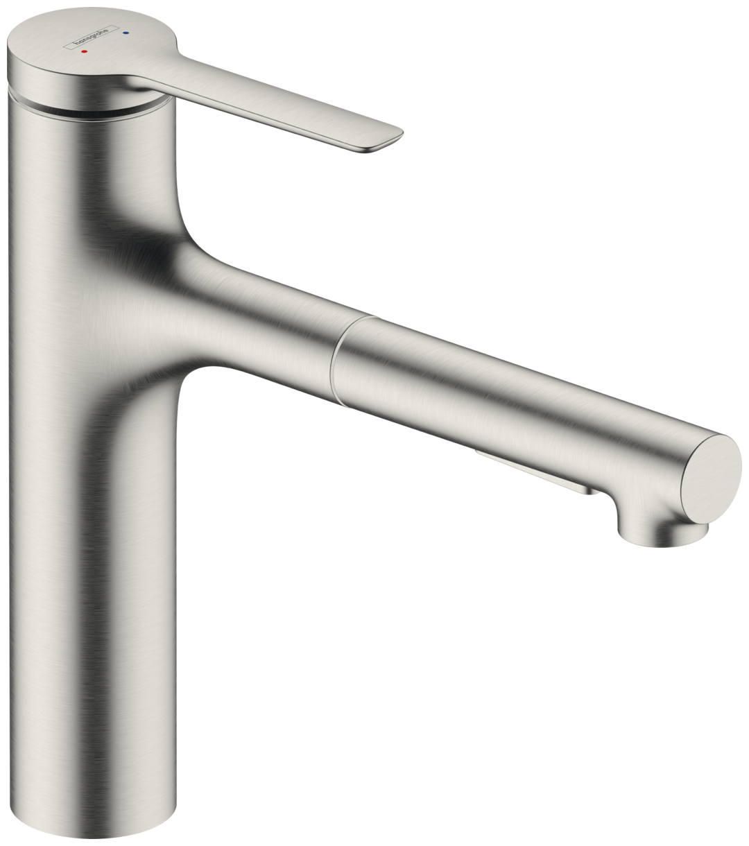 Смеситель для кухонной мойки hansgrohe Zesis M33 160, с вытяжным душем 2jet 74801800, под сталь - фото №1