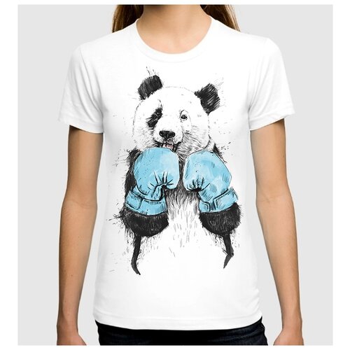 фото Футболка dream shirts панда боксер женская xl белая