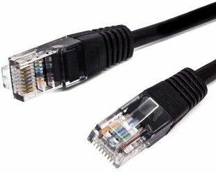 Патч-корд U/UTP 5e кат. 3м Filum FL-U5-3M-BK, кабель для интернета, 26AWG(7x0.16 мм), омедненный алюминий (CCA), PVC, чёрный