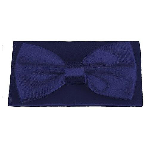 галстук бабочка деревянная темная с синим платком пейсли Бабочка G.Faricetti, синий