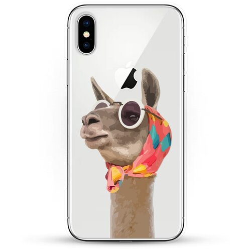 фото Силиконовый чехол лама в очках на apple iphone x andy & paul