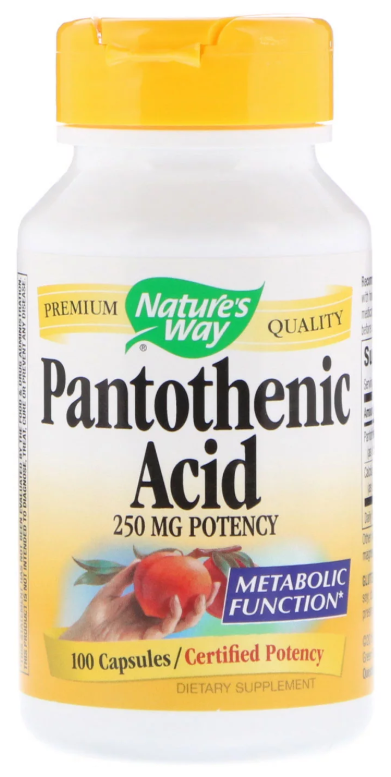 Nature's Way Pantothenic Acid капс. 250 мг №100, 90 г, 100 шт.