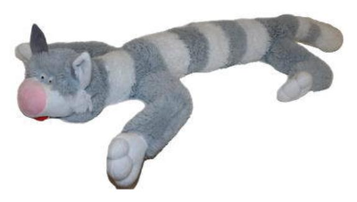 Мягкая игрушка Fixsitoysi Кот длинный Дудл, 100 см, серый/белый