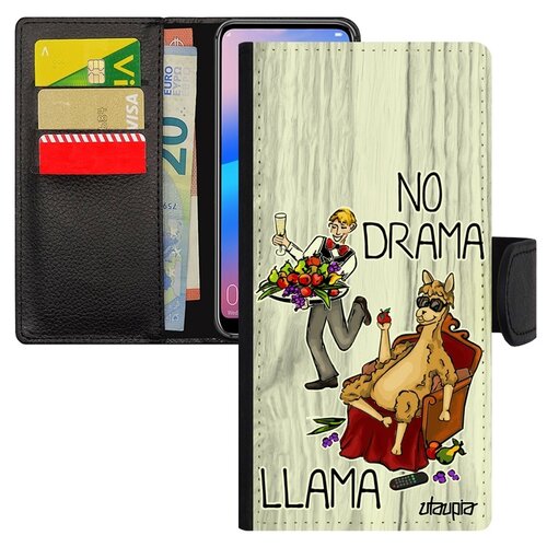фото Чехол-книжка на мобильный p30 lite, "no drama lama" лама без напрягов комичный utaupia